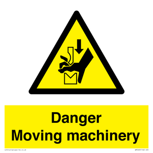 Danger moving machinery